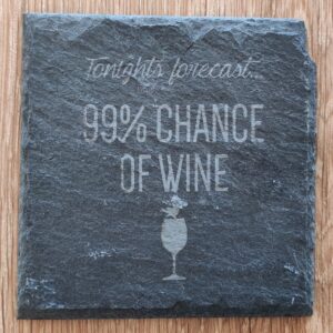Todays forecast - 99% chance of wine - ølbrik i skifer