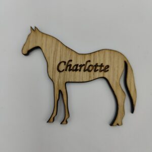 Bordkort udformet som en hest